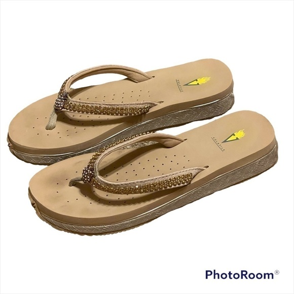 Volatile Womens Sol Sandals Sandals Casual, Women's, Size: 11, Gold - Picture 1 of 8
